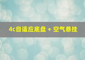 4c自适应底盘 + 空气悬挂